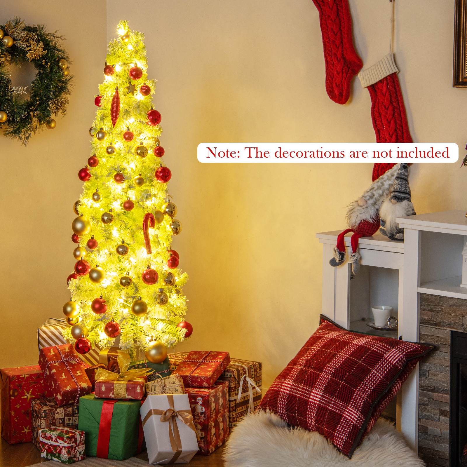 Whimsical Christmas Tree Pre-Lit Holiday Xmas Decor w/ Bendable Top 8 ...